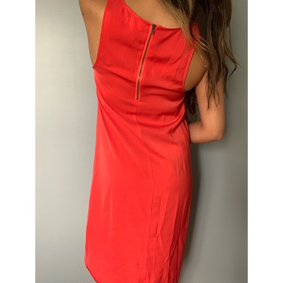 Red and orange sleeveless dress - Picture 7 of 11